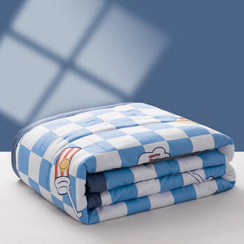 猫薄荷家纺水洗棉空调被夏天薄被可水洗宿舍家用被子乐享生活150200cm