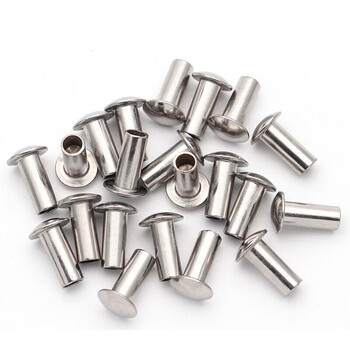 半空心铆钉4mm直径中空钉铁镀镍大扁半圆平头铁柳丁帽丁冒定4-1 4*5