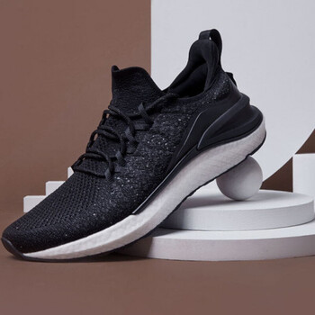 米家运动鞋4 运动鞋4爆米花云弹跑步鞋tpu 后跟平衡片稳定层 黑色 40