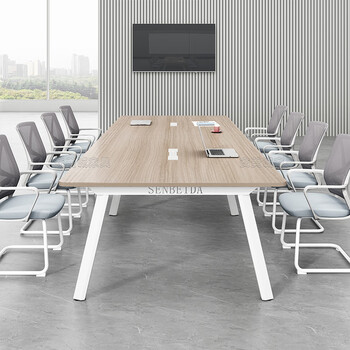安美诚家具（ANMEICHENG FURNITURE）办公会议桌简约现代长条桌办公桌椅组合  2.0*1.0米【不含椅】