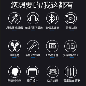 万利达（Malata）手提式广场舞家用户外演出无线蓝牙电木吉他贝斯民谣弹唱乐器音箱低音炮会议室