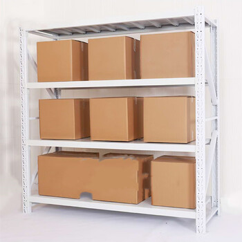 全家思 重型货架仓储置物架多层家用落地展示架铁架仓库架子二手 白色