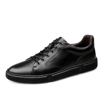 京东品质 头号青年板鞋款板鞋男韩版潮鞋真皮休闲皮鞋男加绒低帮男鞋