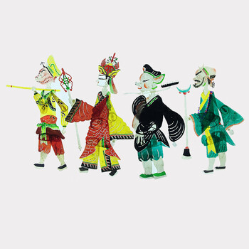 皮影人偶皮影戏儿童diy材料包幼儿园皮影戏西游记师徒四人剧本录音