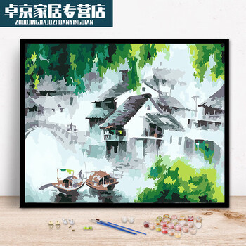 定番のお歳暮 中華人民共和国 風景画 水彩画 画家 額装｜美術品 直筆 婁中國 絵画