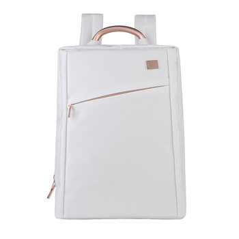 乐上（LEXON）双肩包女14英寸商务笔记本电脑包时尚休闲书包通勤旅行背包白色