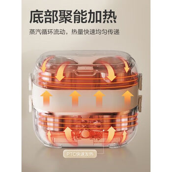 苏泊尔（SUPOR）加热饭盒插电上班族保温双层大容量2L电热热饭神器便当盒