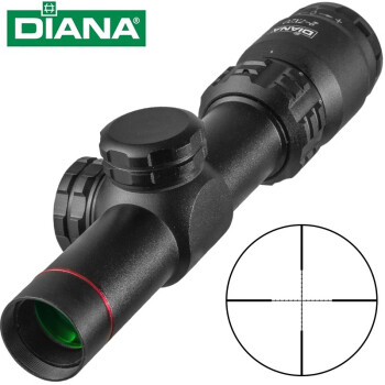DIANA戴安娜 2-7X20 速瞄短瞄广角短款 一体瞄内调单筒瞄准镜高清抗震 11mm夹具