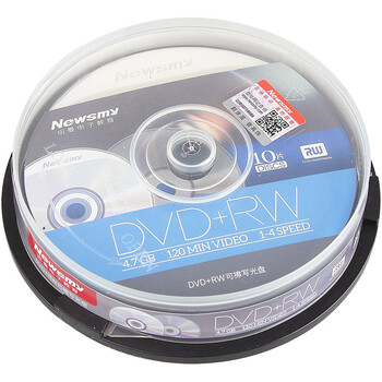 纽曼（Newsmy）DVD+RW光盘 刻录光盘 光碟 可擦写空白光盘 4速4.7G台产 10片装