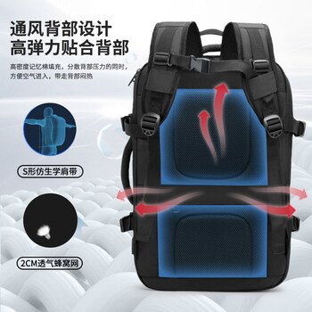 CROSSGEAR十字勋章商务双肩背包男17.3寸电脑包扩容大容量出差旅行学生书包