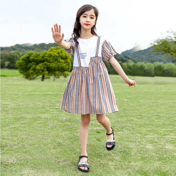 涂画图画儿童连衣裙夏季2023新款中大童装女孩裙子912岁女装公主裙子
