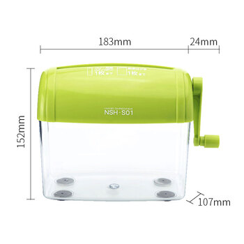 仲林(Nakabayashi)桌面手摇碎纸机小型粉碎机办公家用迷你碎纸机快速粉碎作业文件 绿色 NSH-S01GN 仲林(Nakabayashi)桌面手摇碎纸机小型粉碎机办公家用迷你碎纸机快速粉碎作业文件 绿色 NSH-S01GN