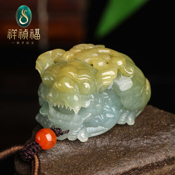 黄翡翠貔貅吊坠图片- 京东