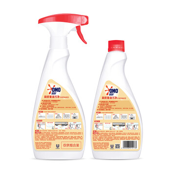 奥妙厨房清洁剂重油污净柠檬西柚香型双瓶装 含替换装480g×2 奥妙厨房清洁剂重油污净柠檬西柚香型双瓶装 含替换装480g×2