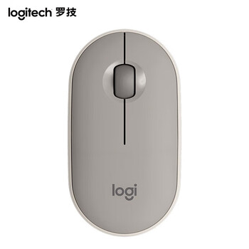 罗技（Logitech）PEBBLE 企业级无线蓝牙鼠标 轻音鼠标 办公鹅卵石造型 轻薄便携 时尚小巧  烟云灰【团单优惠】