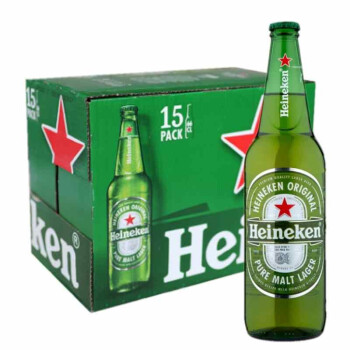 喜力(heineken)原裝進口喜力啤酒海寧根整箱660ml*15瓶意大利海尼根