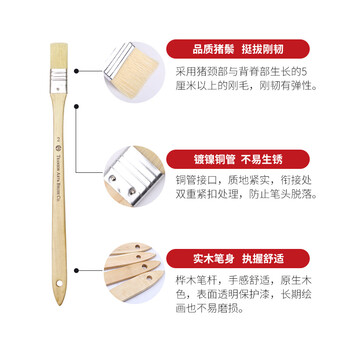 中盛画材 7支套装水粉油画丙烯颜料水彩画笔套装笔刷猪鬃手绘画墙绘板刷排刷底纹美术彩绘色彩全套排笔刷子美术写生 中盛画材 7支套装水粉油画丙烯颜料水彩画笔套装笔刷猪鬃手绘画墙绘板刷排刷底纹美术彩绘色彩全套排笔刷子美术写生