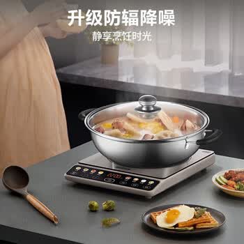 苏泊尔（SUPOR）大功率电磁炉2200W微晶大面板大线圈斜面大屏防辐降噪预约定时家用电磁炉 C22-IA03