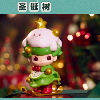 dimoo圣诞系列确认款雪狐北极熊盲盒潮玩摆件一整套 dm圣诞-圣诞树