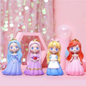 o pai sigma石膏娃娃涂色公主白坯彩绘女孩小摆件涂鸦公主玩具diy小