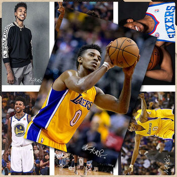 霜魄nba全篮球超大海报周边nba全明星球星海报欧文库里