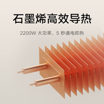 小米石墨烯【踢脚线电暖器2智能款】 智能语音控制 13档调温 IPX4防水 暖风机 电暖器家用TJXDNQ08ZM
