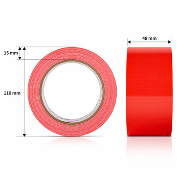 得力（deli）强力布基胶带 防台风高粘性耐磨防水胶带 48mm*20m*230μm 地毯固定管道修补密封 红色1卷 52002