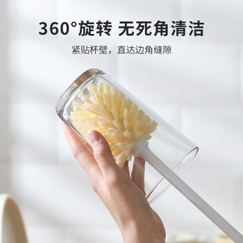 LYNN长柄杯刷 洗杯子神器顽固污渍清洁刷保温杯奶瓶茶杯刷子 1只装