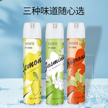 MISFIT空气清新剂370ml 柠檬卧室香氛香薰去除异臭留香喷雾除味家用浴室