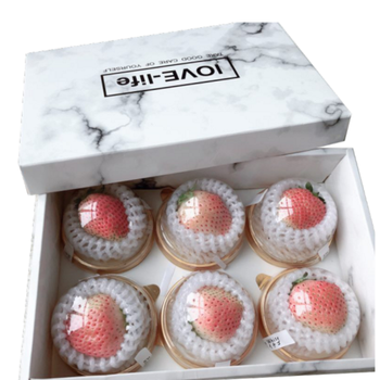 顺丰空运日本品种白草莓白雪公主草莓礼盒装每颗草莓单独包装新鲜清甜