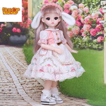 可动人偶女生 洛丽塔系列30cm洋娃娃6分bjd公主关节可动女孩玩具礼盒