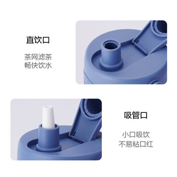 乐扣乐扣（LOCK&LOCK）大容量水壶运动吸管水杯健身便携冷水壶2L 黑色ABF795BLK