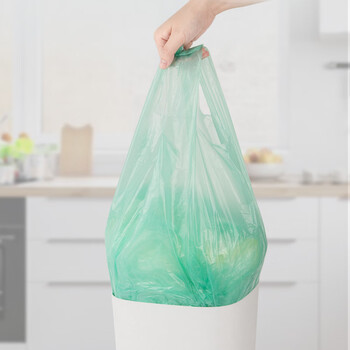 京东京造 背心式垃圾袋50*65cm*60只 超厚15μ1.5丝 手提厨房家用加厚大号