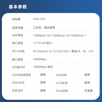 EB-LINK intel I210芯片PCIE X1 千兆单口SFP光纤网卡服务器桌面台式机网络适配器（稳定版）