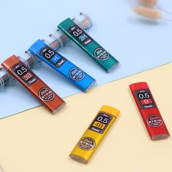 派通（Pentel ）0.5mm自动铅笔芯 不易折断活动铅芯替芯学生考试用 C275 H/单管（共40根）