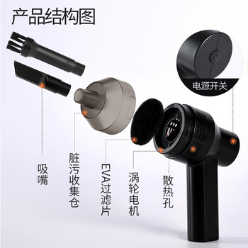 宜客莱(ECOLA)电脑桌面吸尘器笔记本电脑清洁 手持式车载吸尘器 车载键盘机箱清灰充电款BT16WBK 宜客莱(ECOLA)电脑桌面吸尘器笔记本电脑清洁 手持式车载吸尘器 车载键盘机箱清灰充电款BT16WBK