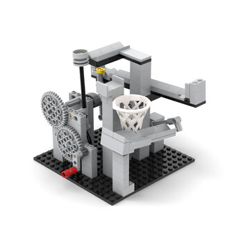 小米石兼容乐高积木齿轮工程科技机械组模型套装教具教育拼装小球gbc