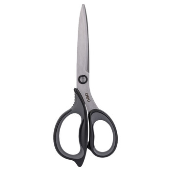 得力(deli)77759剪刀 175mm中号办公家用剪刀 弧形剪片省力剪刀 黑色 3把装【ZY】