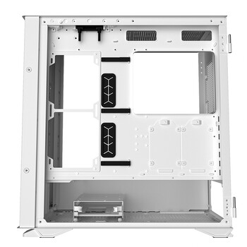 爱国者（aigo）YOGO K200白色 防尘电脑主机箱 9风扇位 前/顶360水冷/E-ATX/ATX主板/钢化玻璃侧透/4090显卡