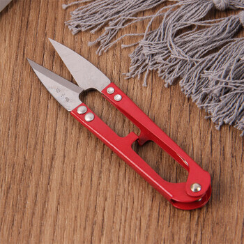 可狄泉纱剪线头剪刀家用十字绣u型剪线头的小剪刀裁缝便携小剪子 张小