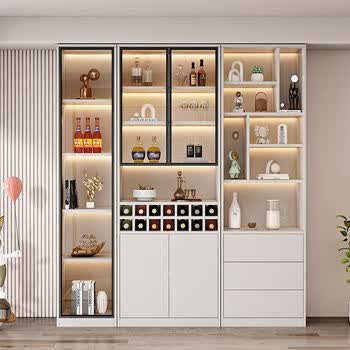 银拱门2023新款轻奢酒柜餐边柜一体现代简约餐厅柜厨房高柜橱柜客厅多
