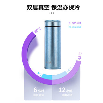 TAIC 太可钛杯子纯钛保温杯如意杯钛户外水杯咖啡 400ml 瀚海蓝