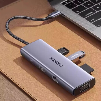 绿联（UGREEN） Type-C扩展适用苹果MacBook华为电脑USB-C转HDMI/VGA转 25042【9合1】HDMI(60hz)