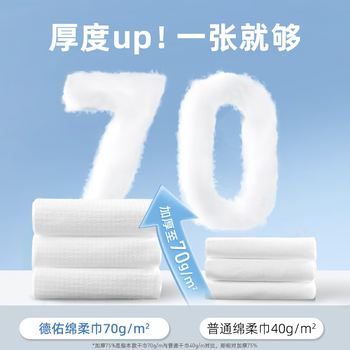 DEEYEO婴儿绵柔巾咩咩巾绵德佑柔巾珍珠纹加厚一次性洗脸巾 3包