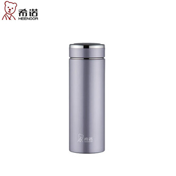 希诺（heenoor）真空保温杯360ml带过滤网车载商务办公泡茶水杯便携紫银色XN-3010