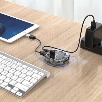 奥睿科（ORICO）USB3.0分线器7口HUB扩展坞笔记本电脑一拖七转换器多口集线器电源接口1米