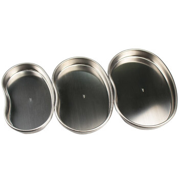 海斯迪克 弯盘304不锈钢换药盘消毒托盘防碘伏腰子盘 中号 HKQS-189