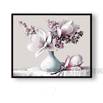 『花』油彩画 数字油画兰花价格报价行情- 京东