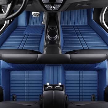 xt5/ct5/xt4/atsl/ct6/ct4/srx锐歌专用全包围脚垫 蓝色-单层款