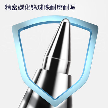 得力（deli）臻顺滑按动中性笔 0.5mm子弹头办公签字笔学生刷题笔 黑色 6支装S60-6